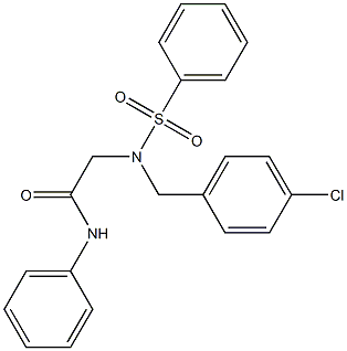 2-[(4-chlorobenzyl)(phenylsulfonyl)amino]-N-phenylacetamide 구조식 이미지