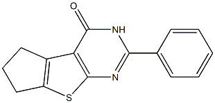 2-phenyl-3,5,6,7-tetrahydro-4H-cyclopenta[4,5]thieno[2,3-d]pyrimidin-4-one 구조식 이미지