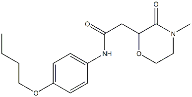 N-(4-butoxyphenyl)-2-(4-methyl-3-oxomorpholin-2-yl)acetamide Structure