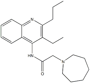 2-(1-azepanyl)-N-(3-ethyl-2-propyl-4-quinolinyl)acetamide Structure