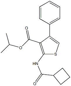 isopropyl 2-[(cyclobutylcarbonyl)amino]-4-phenyl-3-thiophenecarboxylate Structure