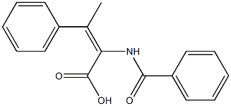2-(benzoylamino)-3-phenyl-2-butenoic acid Structure