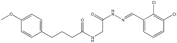 N-{2-[2-(2,3-dichlorobenzylidene)hydrazino]-2-oxoethyl}-4-(4-methoxyphenyl)butanamide Structure