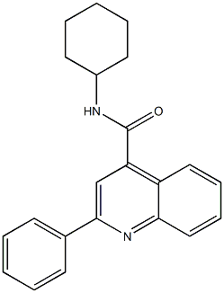 N-cyclohexyl-2-phenyl-4-quinolinecarboxamide 구조식 이미지