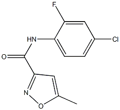 N-(4-chloro-2-fluorophenyl)-5-methyl-3-isoxazolecarboxamide 구조식 이미지