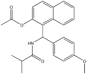 1-{[4-(methyloxy)phenyl][(2-methylpropanoyl)amino]methyl}naphthalen-2-yl acetate 구조식 이미지