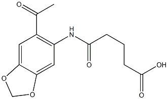 5-[(6-acetyl-1,3-benzodioxol-5-yl)amino]-5-oxopentanoic acid 구조식 이미지