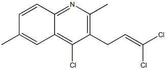 4-chloro-3-(3,3-dichloro-2-propenyl)-2,6-dimethylquinoline 구조식 이미지