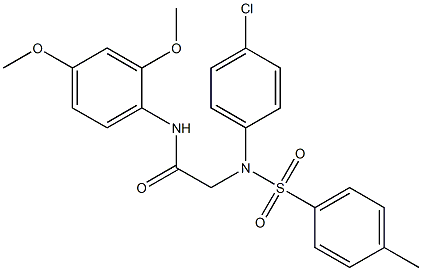 2-{4-chloro[(4-methylphenyl)sulfonyl]anilino}-N-(2,4-dimethoxyphenyl)acetamide Structure