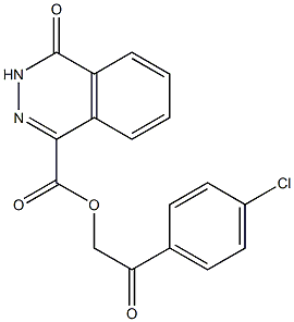 2-(4-chlorophenyl)-2-oxoethyl 4-oxo-3,4-dihydro-1-phthalazinecarboxylate Structure