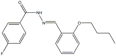 N'-(2-butoxybenzylidene)-4-fluorobenzohydrazide 구조식 이미지