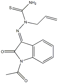 1-acetyl-1H-indole-2,3-dione 3-(N-allylthiosemicarbazone) Structure