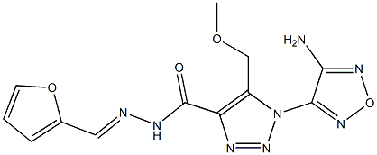 1-(4-amino-1,2,5-oxadiazol-3-yl)-N'-(2-furylmethylene)-5-(methoxymethyl)-1H-1,2,3-triazole-4-carbohydrazide Structure