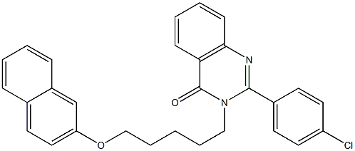 2-(4-chlorophenyl)-3-[5-(2-naphthyloxy)pentyl]-4(3H)-quinazolinone 구조식 이미지