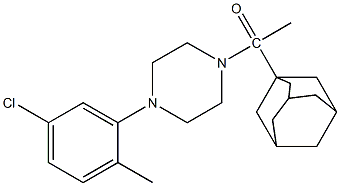 1-(1-adamantylacetyl)-4-(5-chloro-2-methylphenyl)piperazine 구조식 이미지