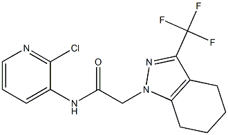 N-(2-chloro-3-pyridinyl)-2-[3-(trifluoromethyl)-4,5,6,7-tetrahydro-1H-indazol-1-yl]acetamide 구조식 이미지