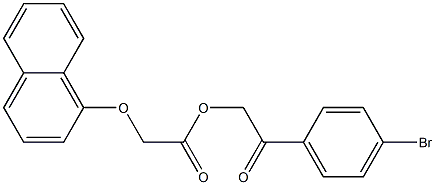 2-(4-bromophenyl)-2-oxoethyl (1-naphthyloxy)acetate 구조식 이미지