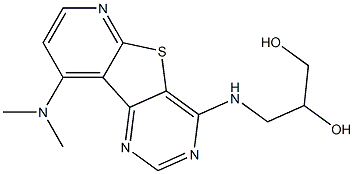 3-{[9-(dimethylamino)pyrido[3',2':4,5]thieno[3,2-d]pyrimidin-4-yl]amino}-1,2-propanediol Structure