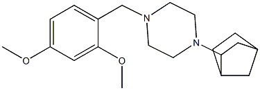 1-bicyclo[2.2.1]hept-2-yl-4-(2,4-dimethoxybenzyl)piperazine Structure