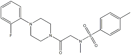 N-{2-[4-(2-fluorophenyl)-1-piperazinyl]-2-oxoethyl}-N,4-dimethylbenzenesulfonamide Structure