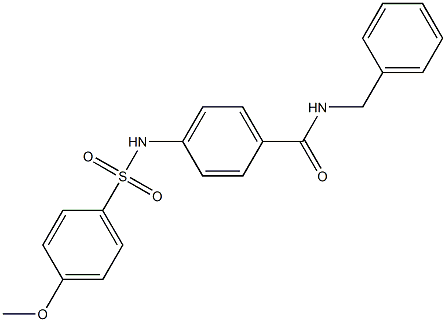 N-benzyl-4-{[(4-methoxyphenyl)sulfonyl]amino}benzamide Structure