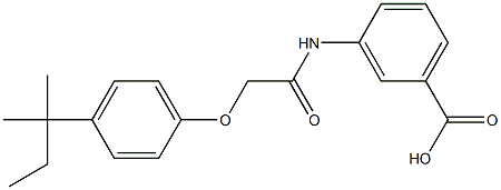 3-{[(4-tert-pentylphenoxy)acetyl]amino}benzoic acid 구조식 이미지
