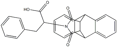 2-(16,18-dioxo-17-azapentacyclo[6.6.5.0~2,7~.0~9,14~.0~15,19~]nonadeca-2,4,6,9,11,13-hexaen-17-yl)-3-phenylpropanoic acid Structure