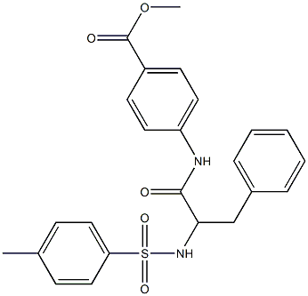 methyl 4-[(2-{[(4-methylphenyl)sulfonyl]amino}-3-phenylpropanoyl)amino]benzoate 구조식 이미지