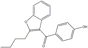 2-Butyl-3-(p-hydroxybenzoyl)benzofuran Structure