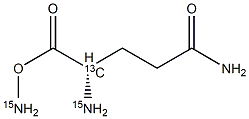 L-Glutamine-2-13C,15N1  (amine-15N) 구조식 이미지