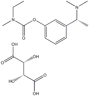 Ethylmethylcarbamic acid (R)-3-[1-(dimethylamino)ethyl]phenyl ester hydrogen (R,R)-tartrate 구조식 이미지