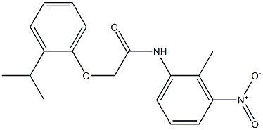 2-(2-isopropylphenoxy)-N-(2-methyl-3-nitrophenyl)acetamide Structure