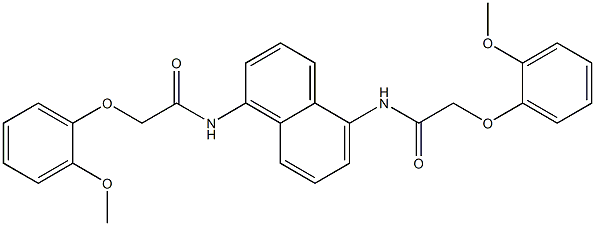 2-(2-methoxyphenoxy)-N-(5-{[2-(2-methoxyphenoxy)acetyl]amino}-1-naphthyl)acetamide 구조식 이미지