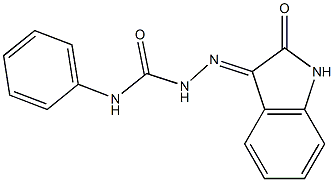 2-(2-oxo-1,2-dihydro-3H-indol-3-ylidene)-N-phenyl-1-hydrazinecarboxamide 구조식 이미지