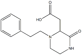 2-(3-oxo-1-phenethyl-2-piperazinyl)acetic acid Structure