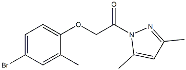 2-(4-bromo-2-methylphenoxy)-1-(3,5-dimethyl-1H-pyrazol-1-yl)-1-ethanone Structure