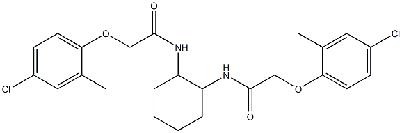2-(4-chloro-2-methylphenoxy)-N-(2-{[2-(4-chloro-2-methylphenoxy)acetyl]amino}cyclohexyl)acetamide 구조식 이미지