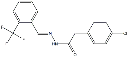 2-(4-chlorophenyl)-N'-{(E)-[2-(trifluoromethyl)phenyl]methylidene}acetohydrazide Structure