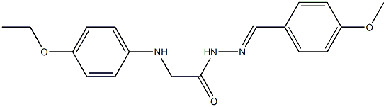 2-(4-ethoxyanilino)-N'-[(E)-(4-methoxyphenyl)methylidene]acetohydrazide 구조식 이미지