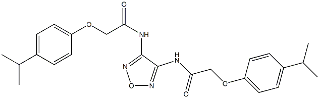 2-(4-isopropylphenoxy)-N-(4-{[2-(4-isopropylphenoxy)acetyl]amino}-1,2,5-oxadiazol-3-yl)acetamide 구조식 이미지