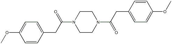 2-(4-methoxyphenyl)-1-{4-[2-(4-methoxyphenyl)acetyl]-1-piperazinyl}-1-ethanone 구조식 이미지