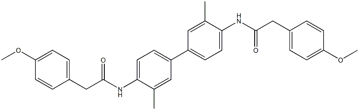2-(4-methoxyphenyl)-N-(4'-{[2-(4-methoxyphenyl)acetyl]amino}-3,3'-dimethyl[1,1'-biphenyl]-4-yl)acetamide 구조식 이미지