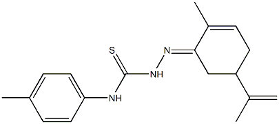 2-(5-isopropenyl-2-methyl-2-cyclohexen-1-ylidene)-N-(4-methylphenyl)-1-hydrazinecarbothioamide 구조식 이미지