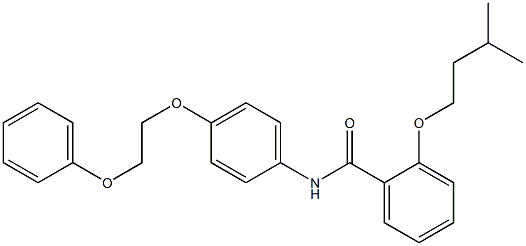 2-(isopentyloxy)-N-[4-(2-phenoxyethoxy)phenyl]benzamide 구조식 이미지