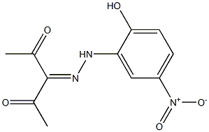 2,3,4-pentanetrione 3-[N-(2-hydroxy-5-nitrophenyl)hydrazone] 구조식 이미지