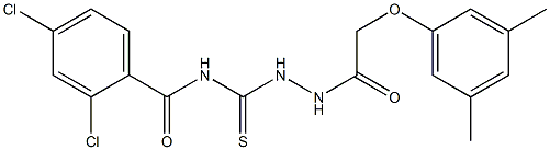 2,4-dichloro-N-({2-[2-(3,5-dimethylphenoxy)acetyl]hydrazino}carbothioyl)benzamide 구조식 이미지