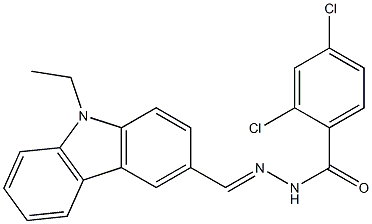 2,4-dichloro-N'-[(E)-(9-ethyl-9H-carbazol-3-yl)methylidene]benzohydrazide Structure