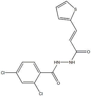 2,4-dichloro-N'-[(E)-3-(2-thienyl)-2-propenoyl]benzohydrazide Structure