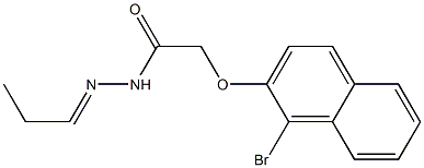 2-[(1-bromo-2-naphthyl)oxy]-N'-[(E)propylidene]acetohydrazide 구조식 이미지