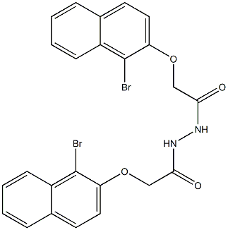 2-[(1-bromo-2-naphthyl)oxy]-N'-{2-[(1-bromo-2-naphthyl)oxy]acetyl}acetohydrazide 구조식 이미지